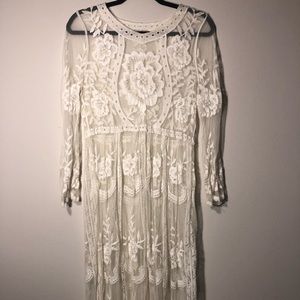 Cream lace dress